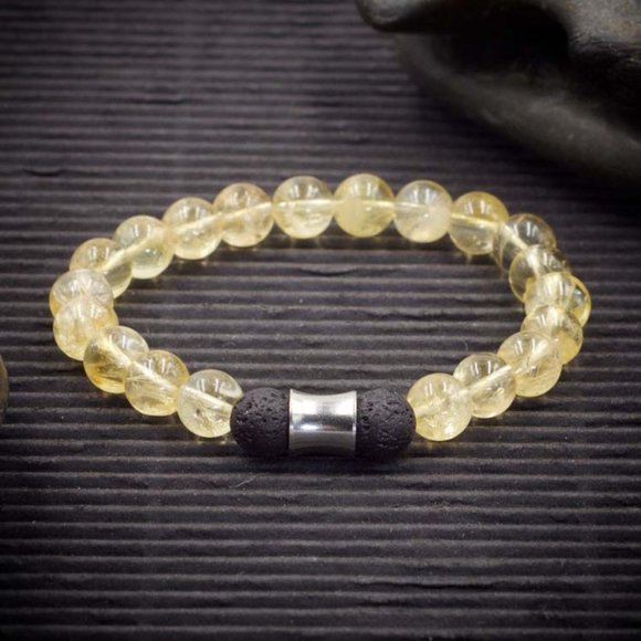Citrine Aromatherapy Stretch Bracelet  - Handmade to Order - Picture 1 of 2